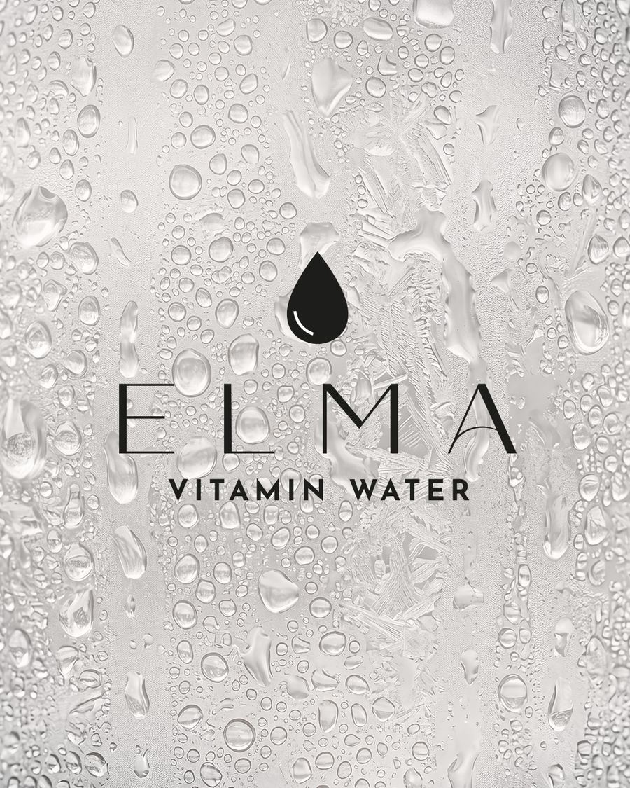 Logo ELMA su bottiglia appannata